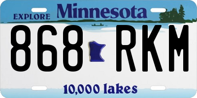 MN license plate 868RKM