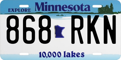 MN license plate 868RKN