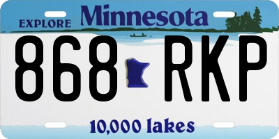 MN license plate 868RKP