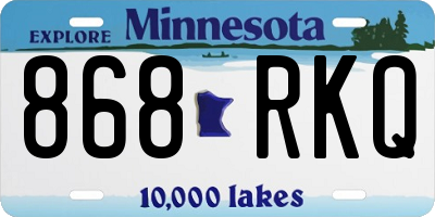 MN license plate 868RKQ