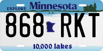 MN license plate 868RKT