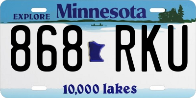 MN license plate 868RKU