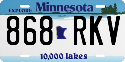 MN license plate 868RKV