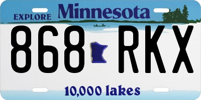 MN license plate 868RKX