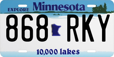 MN license plate 868RKY
