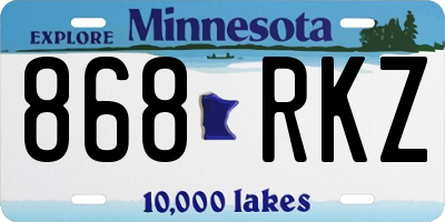 MN license plate 868RKZ