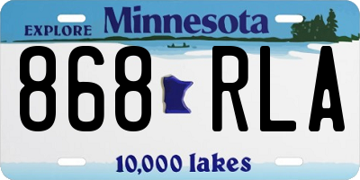 MN license plate 868RLA