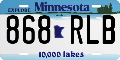 MN license plate 868RLB