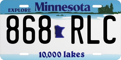 MN license plate 868RLC