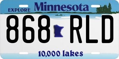 MN license plate 868RLD