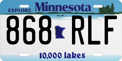 MN license plate 868RLF