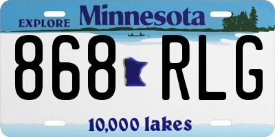 MN license plate 868RLG