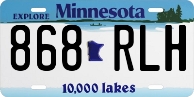 MN license plate 868RLH