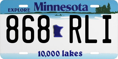 MN license plate 868RLI
