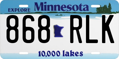 MN license plate 868RLK