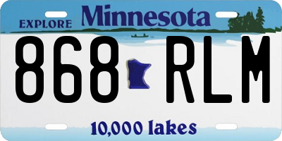 MN license plate 868RLM