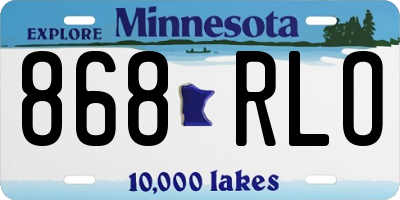 MN license plate 868RLO