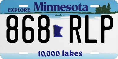 MN license plate 868RLP