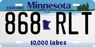 MN license plate 868RLT