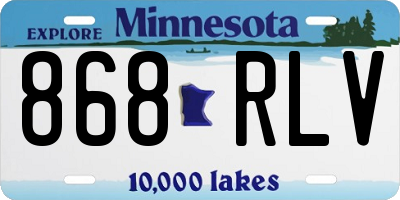 MN license plate 868RLV