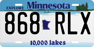 MN license plate 868RLX