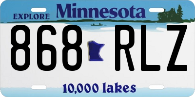 MN license plate 868RLZ