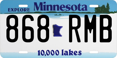 MN license plate 868RMB
