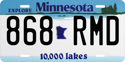 MN license plate 868RMD