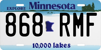 MN license plate 868RMF