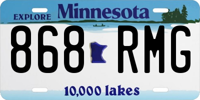 MN license plate 868RMG
