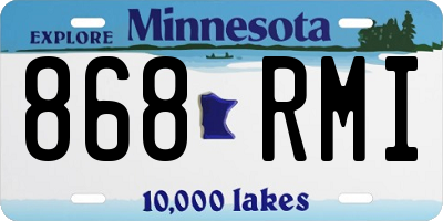 MN license plate 868RMI