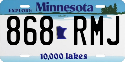 MN license plate 868RMJ