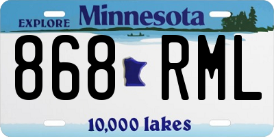 MN license plate 868RML