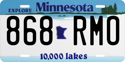 MN license plate 868RMO