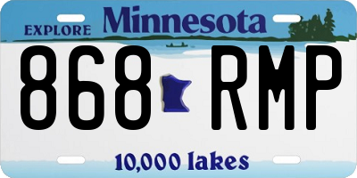 MN license plate 868RMP