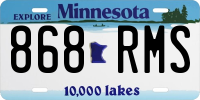 MN license plate 868RMS