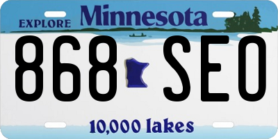 MN license plate 868SEO