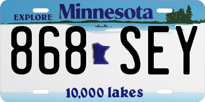 MN license plate 868SEY
