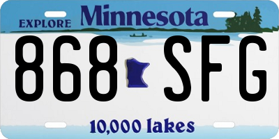 MN license plate 868SFG