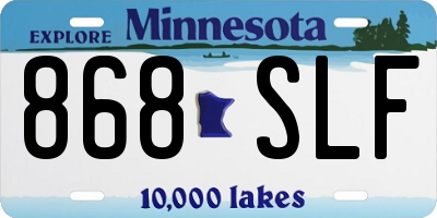 MN license plate 868SLF