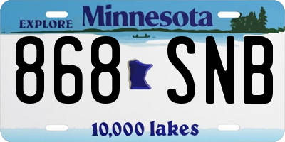 MN license plate 868SNB