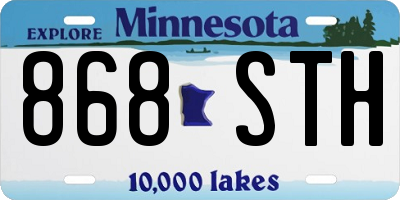 MN license plate 868STH