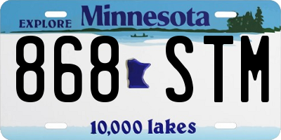MN license plate 868STM