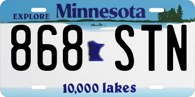 MN license plate 868STN