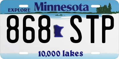 MN license plate 868STP