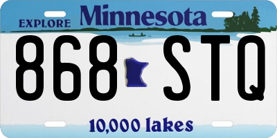 MN license plate 868STQ