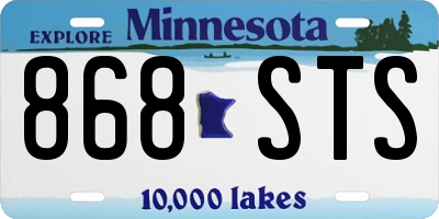 MN license plate 868STS