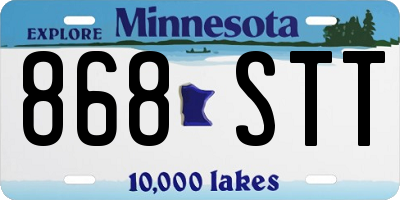 MN license plate 868STT