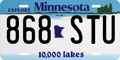 MN license plate 868STU