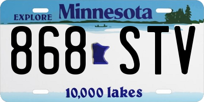 MN license plate 868STV